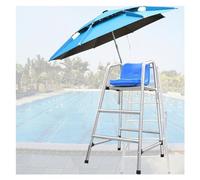 silla de socorrista de piscina Silla De Socorrista Con Paraguas Para Piscina 1.2m 1.5m 1.8m, Escalera De Silla De Salvavidas Con Asiento Cómodo, Resistente Acero Inoxidable Silla De Salvavidas Elevada