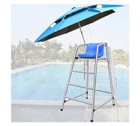 silla de socorrista de piscina Silla De Socorrista Con Paraguas Para Piscina 1.2m 1.5m 1.8m, Escalera De Silla De Salvavidas Con Asiento Cómodo, Resistente Acero Inoxidable Silla De Salvavidas Elevada