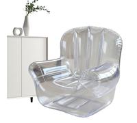 Silla de sofá inflable-sofá de soplado transparente 39 x 37 x 35 in, cómodo asiento portátil, muebles relajantes ligeros | Adecuado para balcón, césped, lado de la piscina, al aire libre, dormitorio