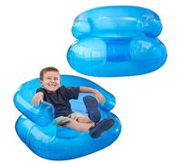 Silla de soplado de 2 pcs para niños 27.5x27.5x17.2 en sofá de estilo azul de lentejuelas inflables para niños Capacidad de 200 libras de 200 libras COUCHA INFLABLE PORTABLE PARA CAMPING, playa, pisc