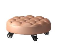 Silla de suelo - Asiento de taburete rodante, asiento bajo de cuero PU con ruedas, cojín base de aleación de aluminio para limpiar taller de garaje Tareas exteriores Multifuncional compacto movilidad