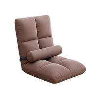 Silla De Suelo con Soporte Lumbar, 14 Posiciones Ajustables, Sofá Cama Acolchado Reclinable, Sillas Gaming para El Suelo, para Meditar, Leer Y Descansar(Brown)