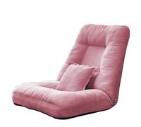 Silla de suelo de espuma viscoelástica ajustable, portátil, plegable, para leer y relajarse, no requiere montaje, color rosa, tamaño: 60 x 70 x 65 cm