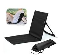 Silla de suelo para exteriores, silla de suelo con respaldo - Silla plegable de playa y tumbona de suelo al aire libre - Silla plegable para camping, pícnic y mochilero - Silla de suelo portátil con