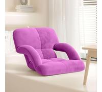 Silla de suelo plegable con reposabrazos, sofá acolchado sin patas para leer y relajarse, diseño compacto para un uso versátil