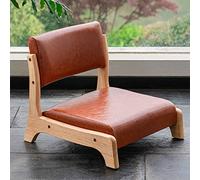 Silla de suelo portátil - Silla de meditación con respaldo de madera maciza con cojín de espuma de alta elasticidad para un cómodo asiento de ventana perezosa
