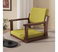 Silla de suelo Tatami sin patas con reposabrazos, cómodo asiento acolchado para leer, meditar y relajarse en la sala de estar o el balcón