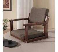 Silla de suelo Tatami sin patas con reposabrazos, cómodo asiento acolchado para leer, meditar y relajarse en la sala de estar o el balcón