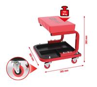 SILLA DE TALLER MÓVIL KS TOOLS, Soporta Hasta 90 Kg
