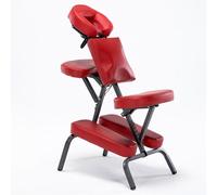 Silla de Tatuaje Portátil, Apoyabrazos Tattoo, Silla de Masaje Plegable Ajustable para Salón de Spa con Soporte Facial para Masajes de Belleza, Tatuajes(Red)
