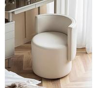 Silla de tocador con respaldo, taburete de maquillaje ideal para baño, dormitorio o salón - Diseño elegante y cómodo asiento (color: giratorio tamaño: A)