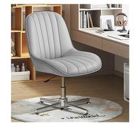 Silla de tocador de tocador giratorio de escritorio de cuero sin brazo de cuero ergonómico con asiento ancho para el tocador de maquillaje de maquillaje silla de tareas de computadora con cojín