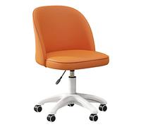 Silla de tocador Moderna de Cuero para Dormitorio de niñas, Silla de Escritorio pequeña y Linda con Base giratoria Ajustable para maquillarse en el Estudio o la Sala de Estar (Talla única, N
