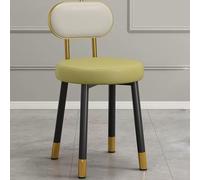 Silla de tocador, silla de maquillaje moderna con patas de metal, silla para tocador con espalda, elegante silla de taburete de tocador, taburete de tocador de brazo pequeño para el hogar (color: d)