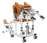 Silla de transferencia de elevación de pacientes para el hogar, altura ajustable (38.6 a 46.5 pulgadas), sillas de ducha de baño, asiento dividido de 180°, para personas mayores, adultos