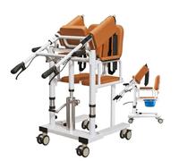 Silla de transferencia de elevación de pacientes para el hogar, con altura ajustable (38.6 a 46.5 pulgadas) y asiento dividido de 180°, silla de lactancia hidráulica para ancianos, capacidad de 330