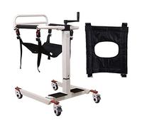 Silla de transferencia de elevación de pacientes para el hogar, máquina de transferencia de silla de ruedas de transporte de acero, silla de ducha, cómoda de noche con asiento dividido de 180° para