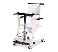 Silla De Transferencia De Elevación Hidráulica Pacientes,Silla De Ruedas De Transporte Portátil Para Hogar,Asiento Dividido De 180° Y Cómoda Junto A La Cama Silla De Ruedas Baño A