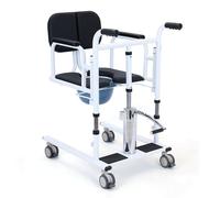 Silla de transferencia de elevación para pacientes con estante de elevación asistida para la parte superior del cuerpo, altura portátil y ajustable para uso doméstico y hospitalario