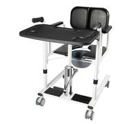 Silla de Transferencia de Pacientes, Multiusos con Respaldo, Capacidad de Carga Máxima de 150kg, Negro, Confirme su pedido con nosotros antes de realizarlo