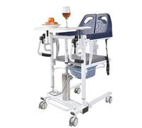 Silla de Transferencia de Pacientes Silla de traslado portátil para pacientes, elevador de baño, 100 kg, rodillo elevador para uso doméstico, asiento dividido con 4 ruedas universales silenc