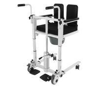Silla de transferencia hidráulica Asiento de cuidado ajustable 180 grados | Cacerola extraíble con tapa, cojín Oxford fácil de limpiar, soporta hasta 150 kg