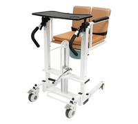 Silla de transferencia hidráulica con asiento dividido de 180°,Altura del asiento 44-64cm Levantamiento del paciente,Capacidad de carga 100kg Cama Silla de inodoro hidráulica Elevador de pacientes