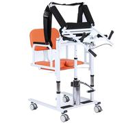 Silla de transferencia hidráulica con asiento dividido y altura ajustable para la movilidad del paciente