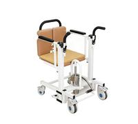 Silla de transferencia hidráulica para pacientes con ruedas, silla de ruedas con 4 ruedas giratorias de 360° con bloqueo para ancianos y discapacitados