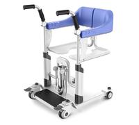 Silla de transferencia hidráulica portátil para pacientes con asiento dividido de 360° para personas mayores, herramienta multiusos para cuidadores de enfermería con ruedas