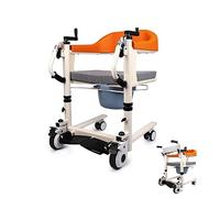 Silla de transferencia médica/paciente, elevador de pacientes sentados, silla de ruedas manual para el hogar portátil, rueda universal de 360°, sillas de ruedas de baño para ancianos paralizados,