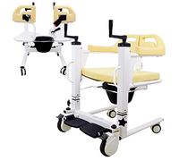 Silla de transferencia portátil, silla de ruedas de transporte, elevador manual, cómodas junto a la cama, ayuda para transferencia, palanca de cambios para el hogar con asiento dividido de 180 ° para