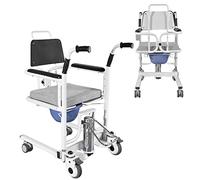 Silla de Transferencia Silla de ruedas de traslado con respaldo eléctrico ajustable, elevador portátil con asiento dividido e inodoro, máquina de cambio multifuncional para el hogar.