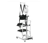 Silla de Transferencia Silla de ruedas eléctrica para traslado de pacientes, con arnés de ayuda y asiento con apertura y cierre, para personas mayores y discapacitadas.