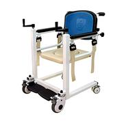 Silla de Transferencia Silla de ruedas elevadora de pacientes para el hogar, silla de ruedas de enfermería portátil, ayuda de elevación de transferencia con asiento dividido de 180 ° para personas mayores, inodoro junto a la cama cómodo