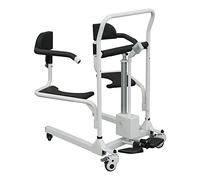 Silla de traslado de pacientes con elevador eléctrico para el hogar, ducha con elevador eléctrico y asiento dividido a 180°, ruedas de transporte portátiles para personas mayores, ruedas de