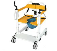 Silla de Traslado de Pacientes, Grúa for Elevación y Traslado de Pacientes, Silla de Ruedas Elevadora de Enfermería, con CinturóN de Seguridad, Amarillo