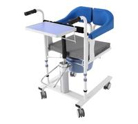Silla De Traslado Hidráulica, Silla De Ruedas Con Elevador Hidráulico, Silla Elevadora Hidráulica For Pacientes, Ayuda For El Coche, Baño, Mesita De Noche, Inodoro.(Azul)