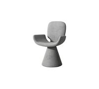 Silla De Vanidad Giratoria Moderna, Sillas De Barril Acolchado De 360 ° De Diploma Swivels Laterales, Taburetes De Maquillaje Cómodas para Salón (Size:Nubuck No Rotatable, Color:Gris)