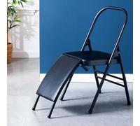 Silla de yoga con soporte lumbar, taburete de metal plegable para ejercicios de estiramiento y rotación, silla plegable resistente para uso doméstico, asiento auxiliar multifuncional