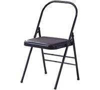 Silla de yoga plegable con superficie de poliuretano antideslizante, diseño de pilar duradero para mayor comodidad y estabilidad en la práctica de yoga