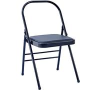 Silla de yoga plegable de piel sintética impermeable de 15.7 pulgadas, soporte de columna vertebral, marco triangular de acero al carbono, ideal para uso doméstico y estudio, diseño ergonómico