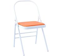 Silla de yoga plegable de piel sintética impermeable de 15.7 pulgadas, soporte de columna vertebral, mecanismo triangular de acero al carbono, ideal para gimnasio en casa y relajación