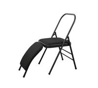 Silla de yoga portátil con soporte lumbar para la espalda, doble viga transversal, silla de entrenamiento de equilibrio para estudio en casa