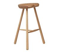 Silla de Zapatero N.° 68. Roble Aceitado Blanco