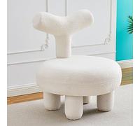 Silla decorativa con tapicería Boucle y reposapiés a juego para asientos de sala de estar y decoración del hogar