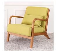 Silla decorativa de mediados de siglo, cómoda silla auxiliar de ocio con marco de madera para sala de estar, dormitorio, balcón