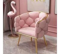 Silla decorativa de terciopelo esponjoso de lujo moderna con patas de metal dorado para sala de estar, dormitorio, cafetería y tocador, elegante solución de asiento de ocio