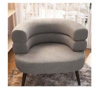 Silla Decorativa Moderna Blanca, sofá Perezoso Sherpa Individual para Sala de Estar, Dormitorio, salón y Oficina, Respaldo de diseño Curvado, cómodo sofá de Lectura