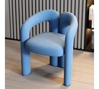 Silla decorativa moderna, silla lateral tapizada de franela sin brazos para | Asiento de acero al carbono resistente, acogedor asiento de lectura, fácil de montar, decoración del hogar (negro)